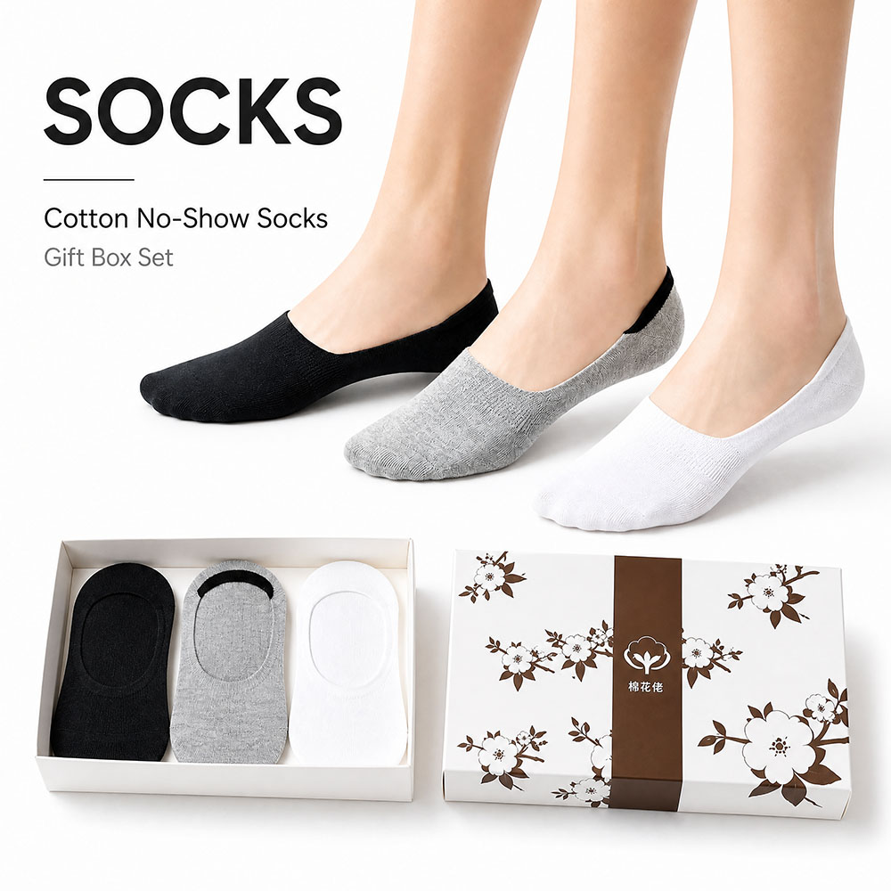 Invisibility Sock Loafer - 6 Paar Unisex Baumwoll-Füßlinge, Unsichtbare Niedrig