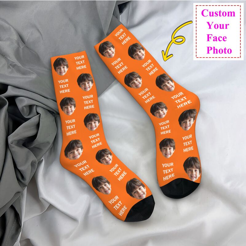 Dress Sock Men - Personalisierte Fototext Benutzerdefinierte Männer Frauen Crew