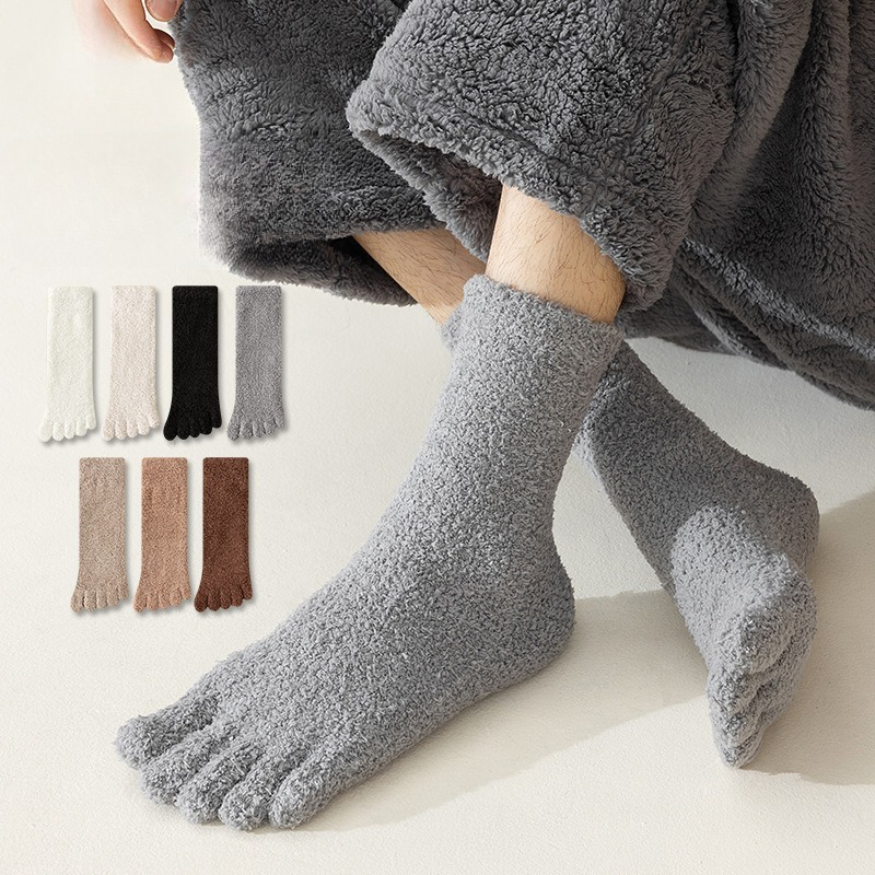 Thermal Sock Winter - 1 Paar Herren-Thermo-Zehensocken für den Winter,
