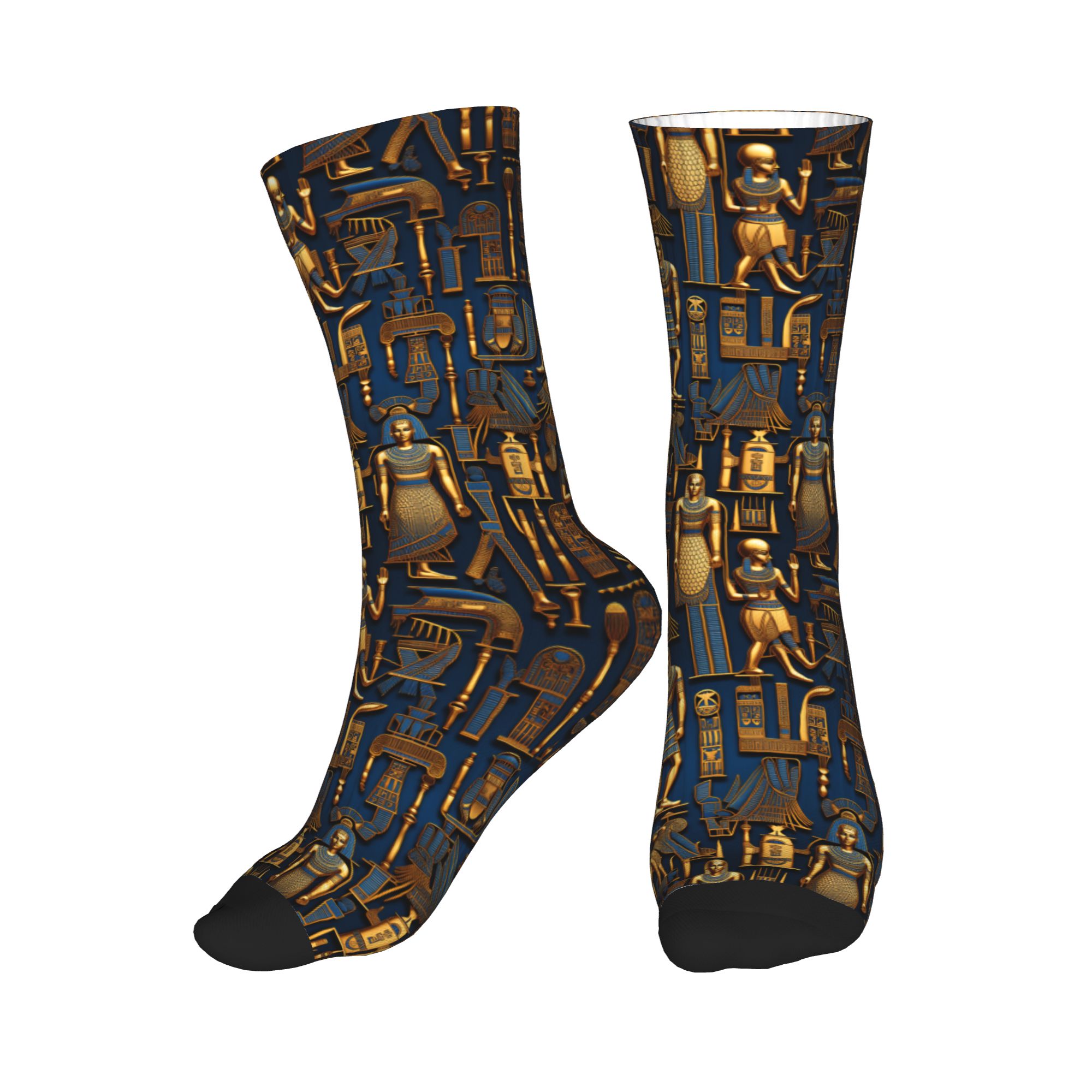Dress Sock Men - Ägyptische Götter und Symbole Muster Herren-Crew-Socken
