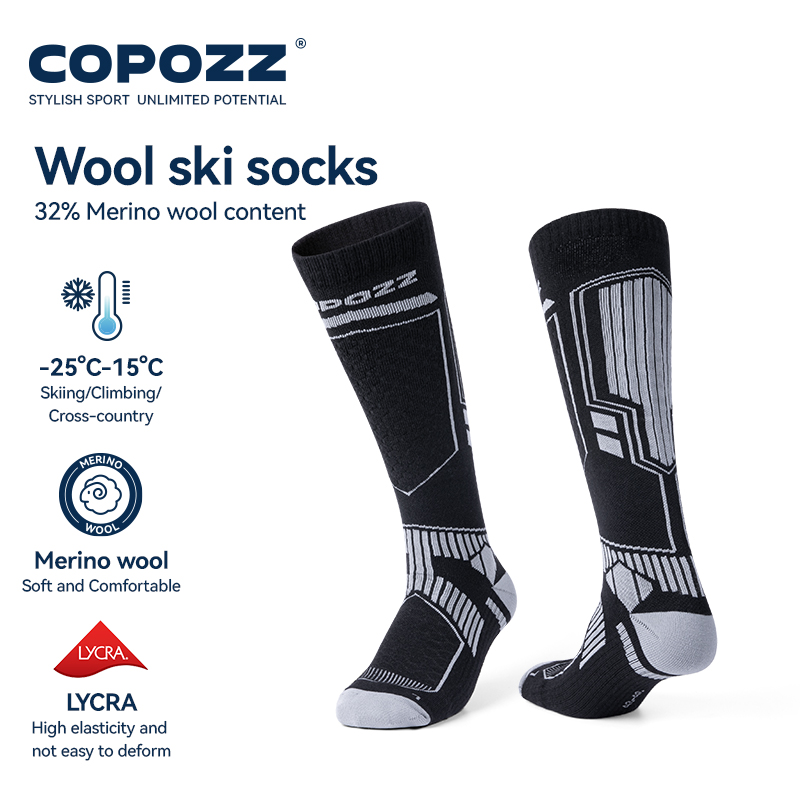 Thermal Sock Winter - COPOZZ Winter-Skisocken aus Merinowolle für Herren