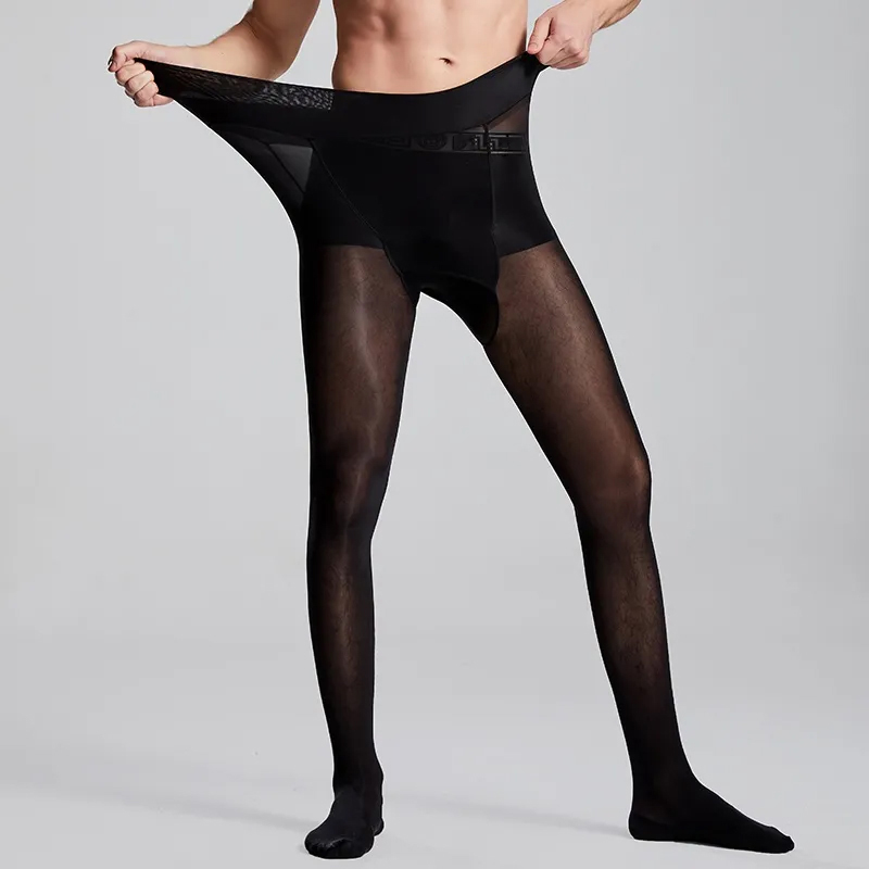 Tights Pantyhose Sheer - Plus Größe Männer Sexy Sheer Schwarz