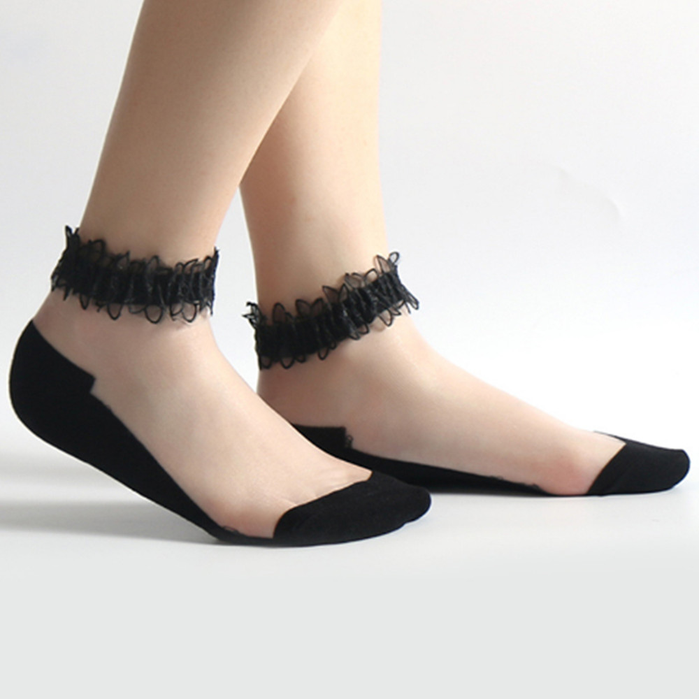 Invisibility Sock Loafer - Frau Spitze kurze Socke dünne Socken