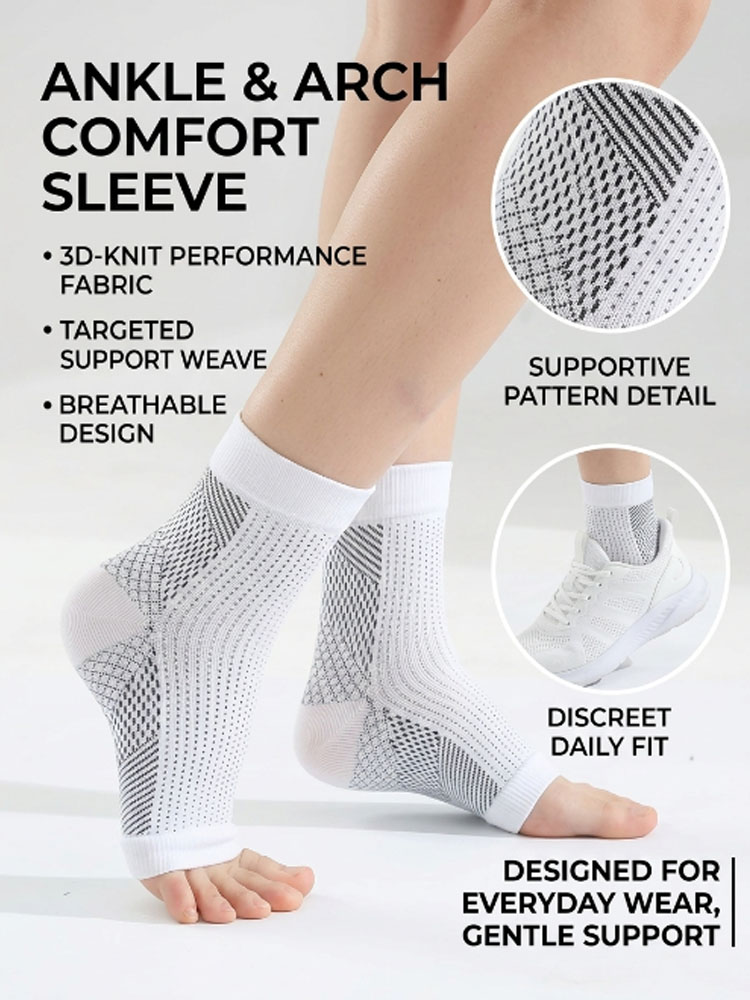 Compression Sleeve Calf - Solide weiße Wadenstulpen, elastische Sport-Kompressions-Beinstulpen, atmungsaktiv,