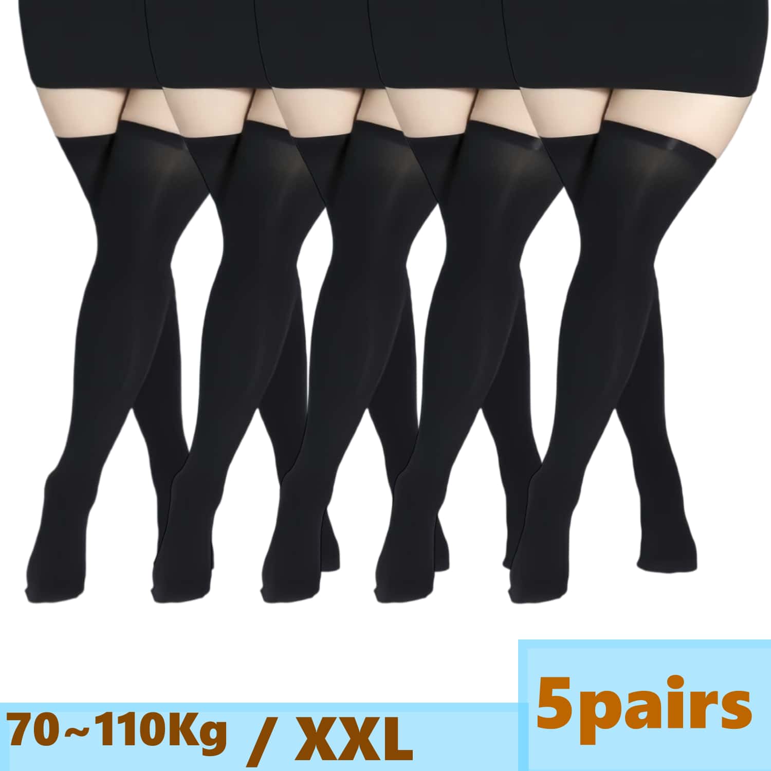 Thigh High Sock Stay Up - Damen Übergrößen Spitzen-Overknee-Strümpfe für Frauen Sexy