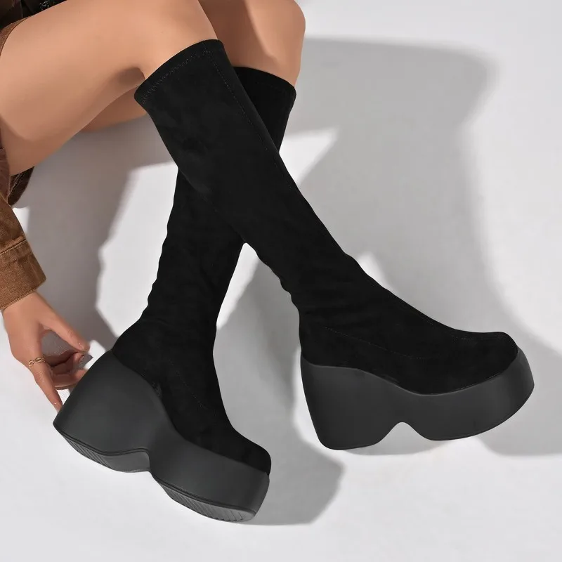 Knee High Sock Women - Winter Neue Dünne Plus Größe Dehnbare