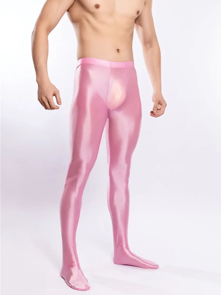 Tights Pantyhose Sheer - Männer Fitness Yoga Leggings Öl Glänzende