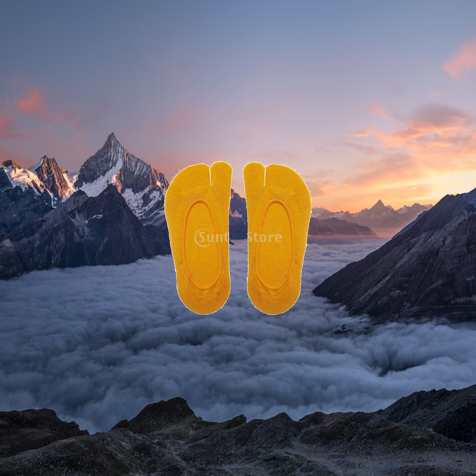 Invisibility Sock Loafer - Baumwoll-Zehensocken für Damen, Zwei-Zehen-Flip-Flop, Unsichtbar, Niedrig