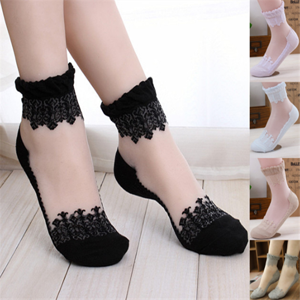 Invisibility Sock Loafer - Frau Spitze kurze Socke dünne Socken