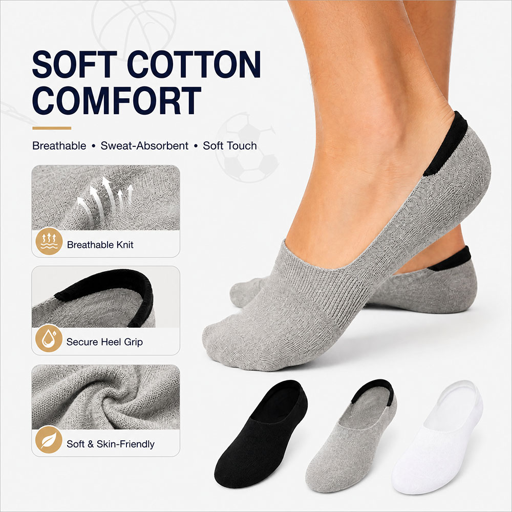 6 Paar Unisex Baumwoll-Füßling – Invisibility Sock Loafer Bewertung und Preis