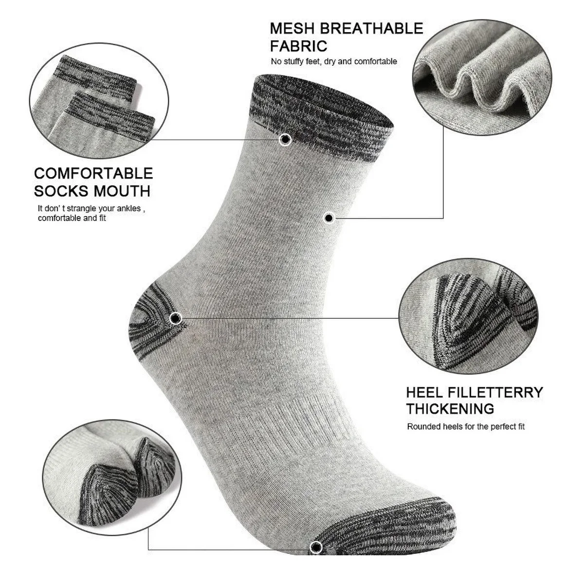 1/5 Paar Sportsocken für Herre – Athletic Sock Cushion Bewertung und Preis