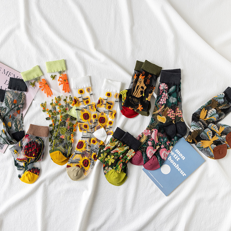 1/4 Paar Retro-Blumen-Damensoc – Silk Sock Bamboo Bewertung und Preis