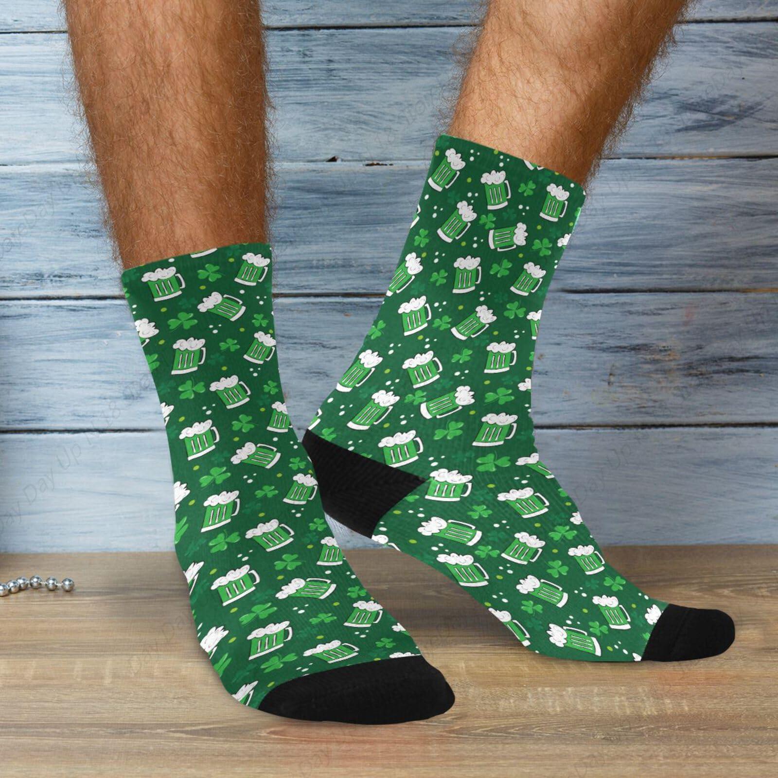 Grüne Kleeblatt-Bier-St. Patri – Cotton Crew Sock Pack Bewertung und Preis