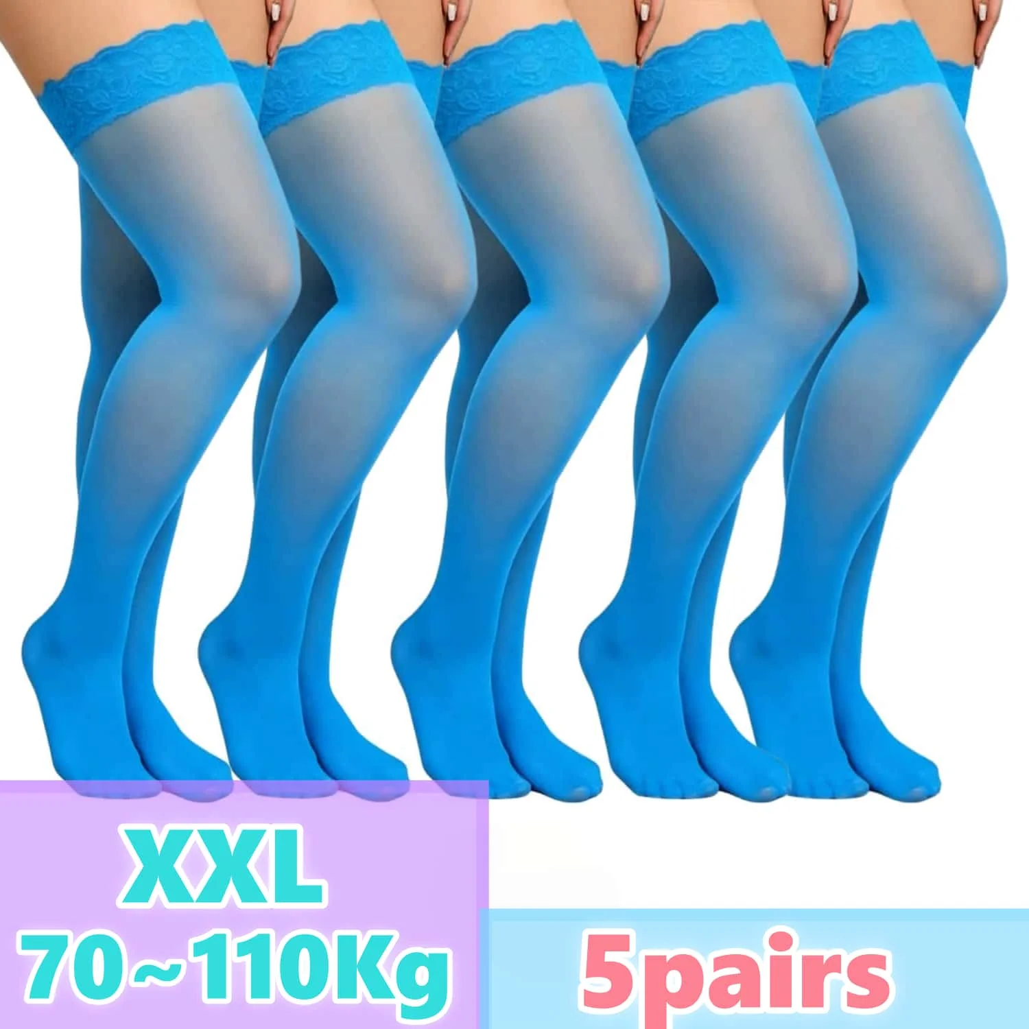 Damen Übergrößen Spitzen-Overk – Thigh High Sock Stay Up Bewertung und Preis