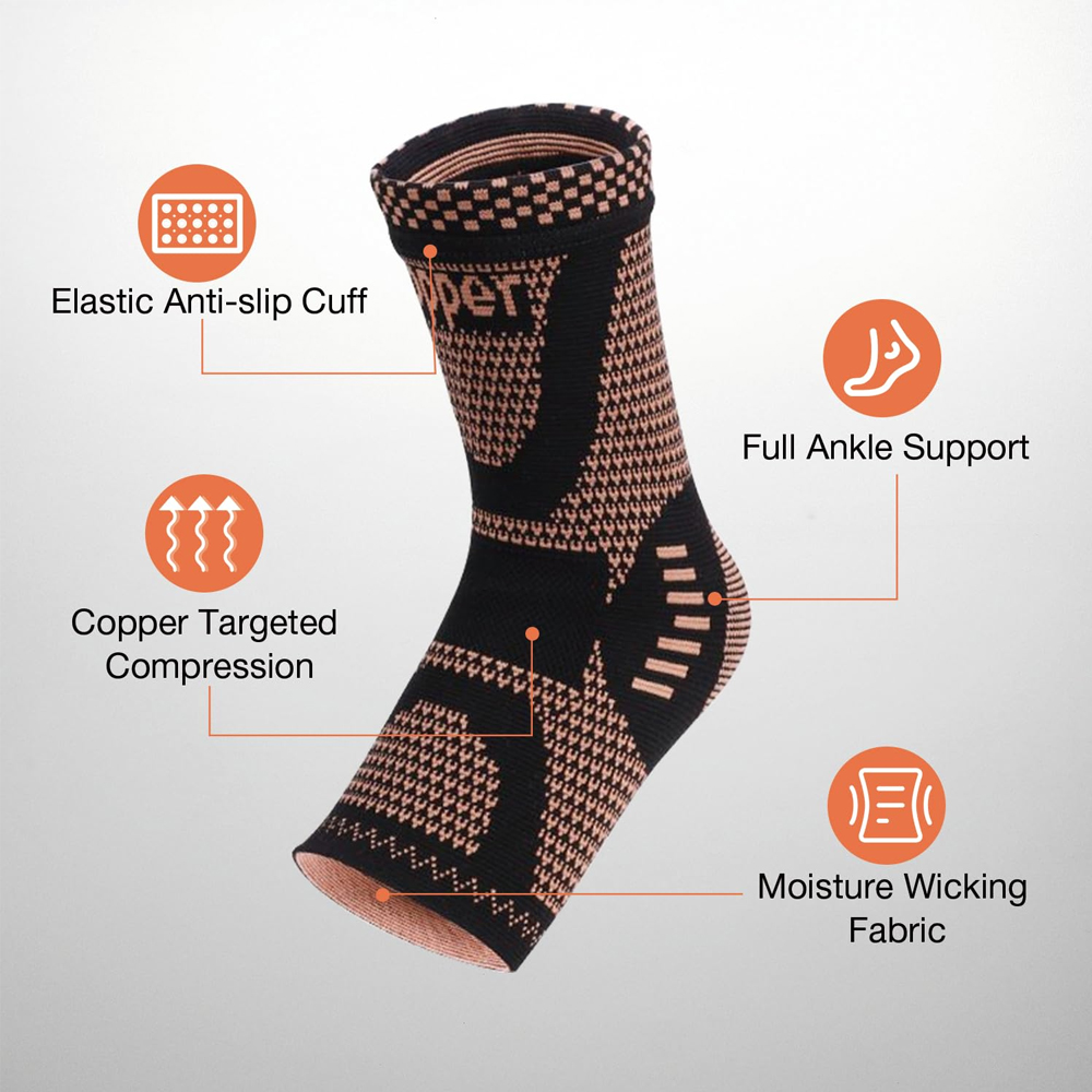 2 Stück Kupfer-Knöchelbandage  – Ankle Brace Sock Bewertung und Preis