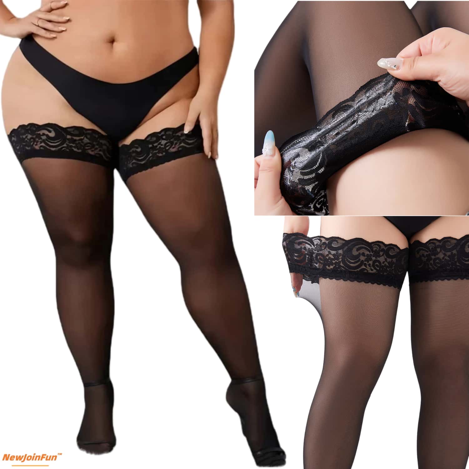 5 Paar Übergrößen-Overknee-Str – Thigh High Sock Stay Up Bewertung und Preis
