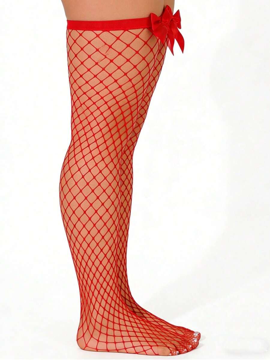 Netzstrümpfe mit Schleifendeko – Knee High Sock Women Bewertung und Preis